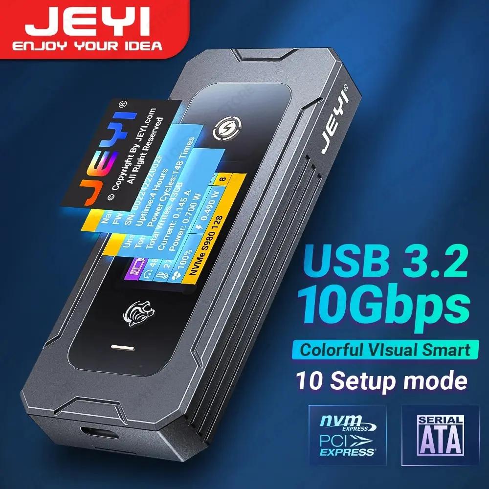 JEYI ־ Ʈ M.2 NVMe SATA SSD Ŭ, USB 3.2, 10Gbps,  ǽð µ , M Ű B + M Ű UASP